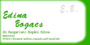 edina bogacs business card